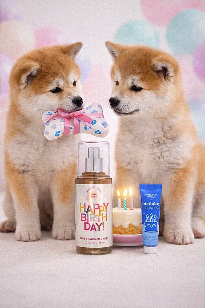 Bath & Body Works Happy Birthday! mini fragrance mist +birthday frosting balm