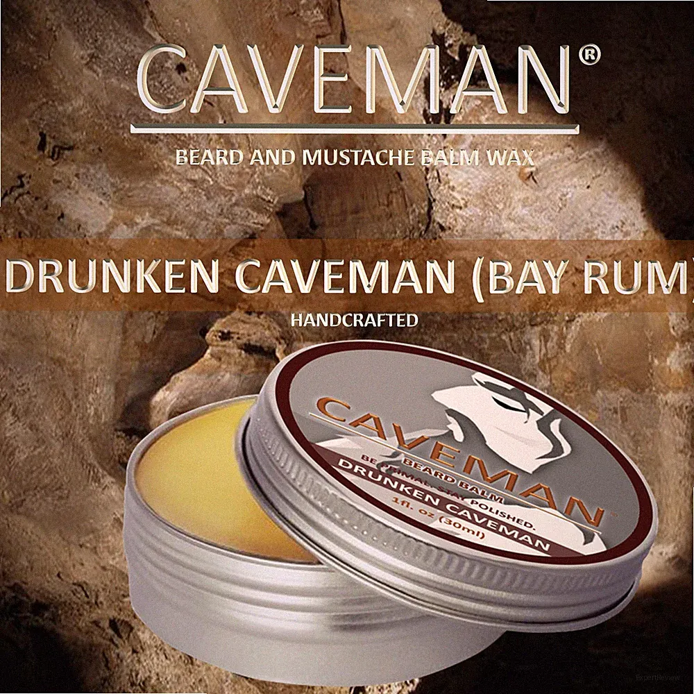 CAVEMAN™ Natural Beard & Handlebar Wax Mustache Beard Balm Bay Rum Scent Growth
