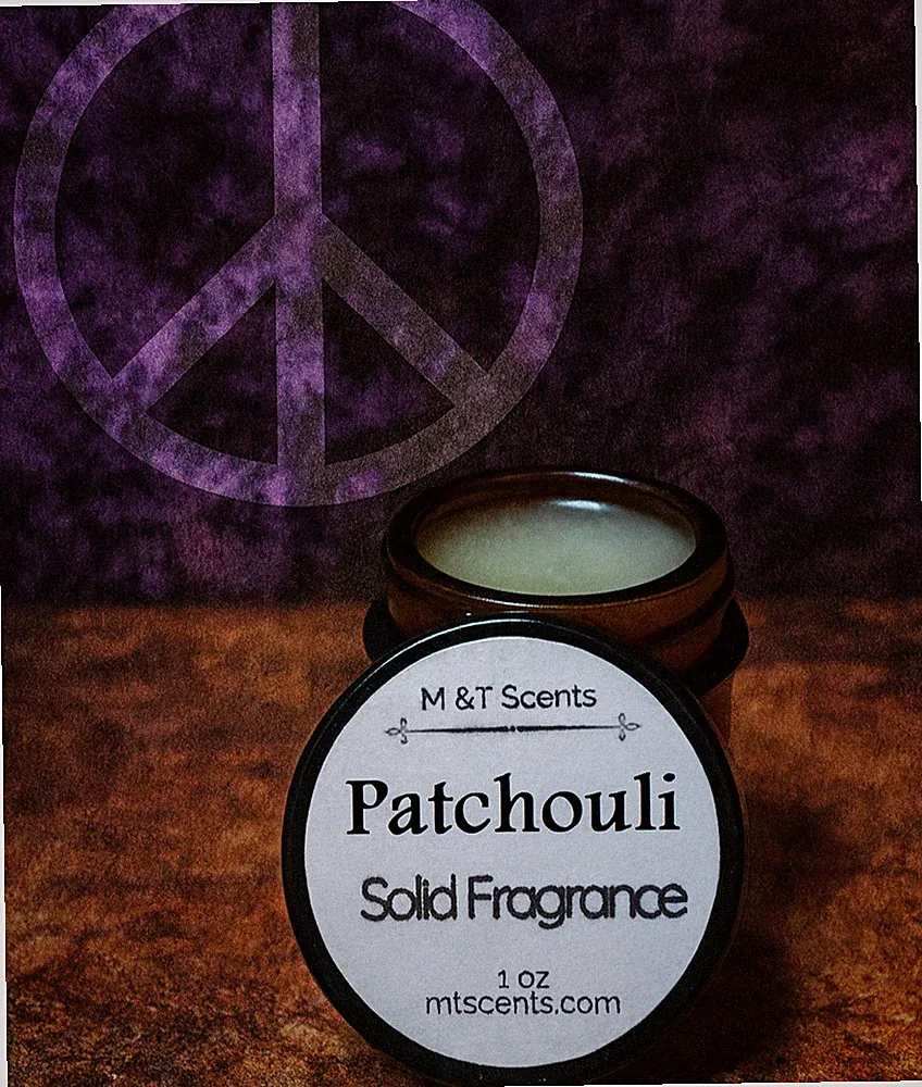 Patchouli Solid Cologne Balm 1oz Jar – Unisex Musky Earthy Floral Fragrance
