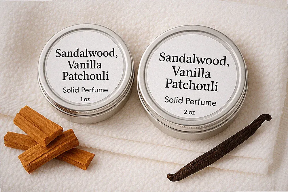 Solid Perfume Balm – Natural Unisex Fragrance, Sandalwood Collection, Choose
