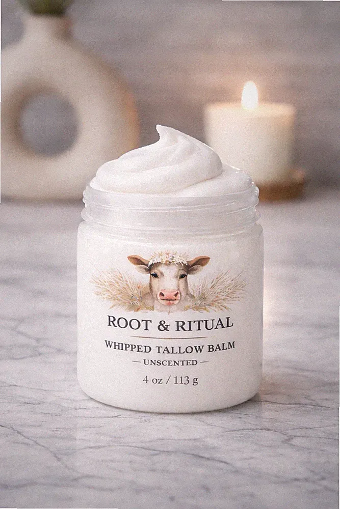 Whipped Tallow Moisturizer – Grass Fed + Jojoba 4oz 🤍